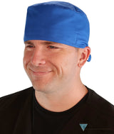 Classic Cotton Surgical Scrub Cap - American-Made with Sweatband - Solid Royal SALE-Fall-2025