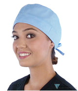 Classic Cotton Surgical Scrub Cap - American-Made with Sweatband - Solid Sky Blue SALE-Fall-2025