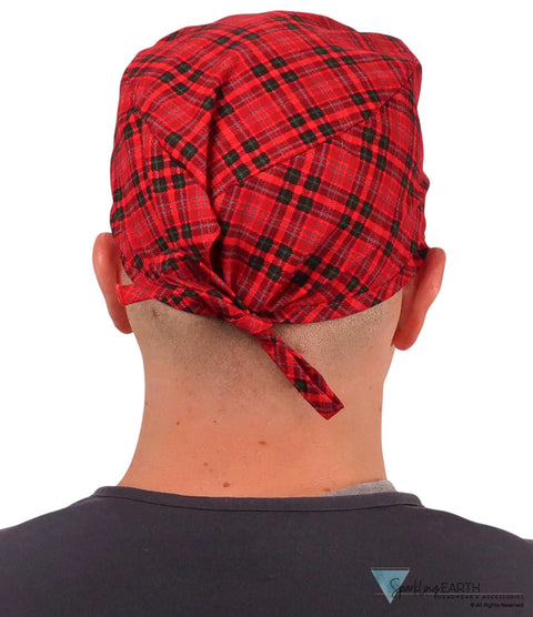 Surgical Scrub Cap - Winter Plaid - Surgical Scrub Caps - Sparkling EARTH