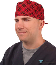 Surgical Scrub Cap - Winter Plaid - Surgical Scrub Caps - Sparkling EARTH