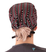 Classic Cotton Surgical Scrub Cap American-Made with Sweatband - Winter Sweater with Black Ties Surgical Scrub Caps