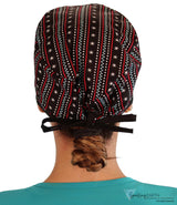 Surgical Scrub Cap - Winter Sweater with Black Ties - Surgical Scrub Caps - Sparkling EARTH