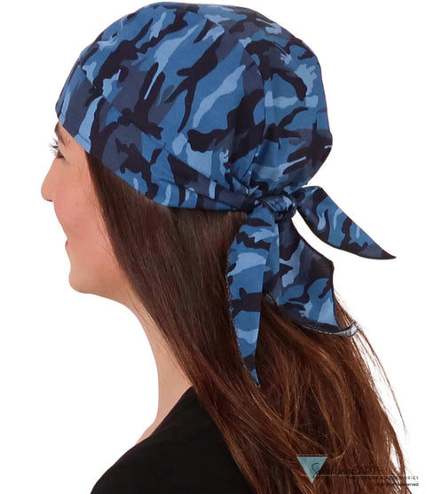 Classic Skull Cap - Dark Blue Camouflage Caps