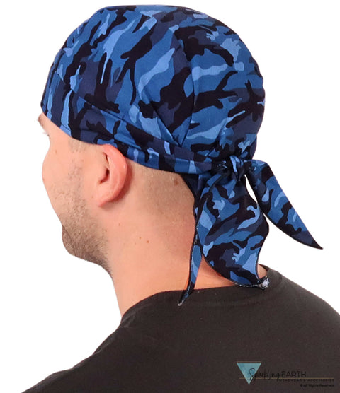 Classic Skull Cap - Dark Blue Camouflage Caps