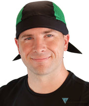 Classic Skull Cap - Green and Black Air Flow - Sparkling EARTH