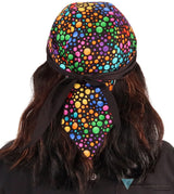 Classic Skull Cap - Multi Colored Dots On Black Caps