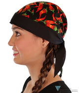 Classic Skull Cap - Red Chili Peppers With Black Band Caps