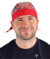 Classic Skull Cap - Small Tossed US Flag with Red Band - Sparkling EARTH