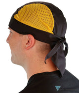 Classic Skull Cap - Yellow And Black Air Flow Caps