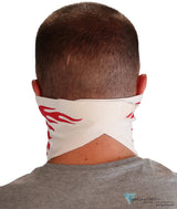 Cotton Biker Tri-Danna Face Mask: Style, Comfort and Protection - Skull Jaw with Red Flames - Tri-Danna Masks - Sparkling EARTH