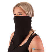 Cotton Biker Tri-Danna Face Mask: Style Comfort and Protection - Solid Black Bandanas