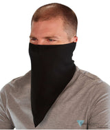 Cotton Biker Tri-Danna Face Mask: Style Comfort and Protection - Solid Black Tri-Danna Masks