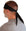 Martial Arts Headband – Adjustable Tapered Ends & Bead - Solid Black Martial Arts Headbands