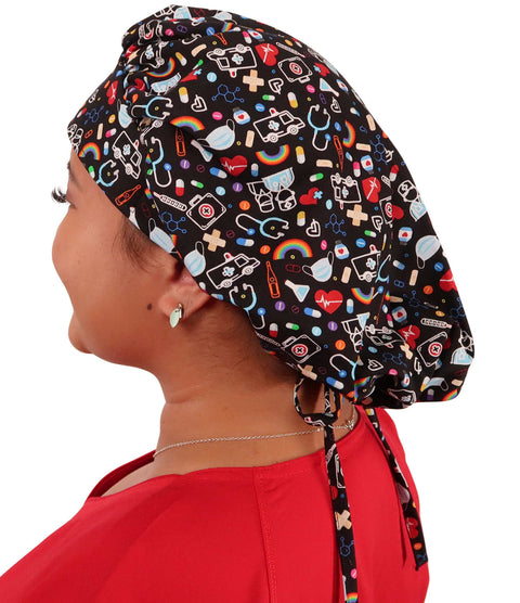 Banded Bouffant Surgical Scrub Cap - Hope & Healing - Banded Bouffant Surgical Scrub Caps - Sparkling EARTH