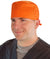 Front Facing View of a Man Wearing a Classic Cotton Surgical Scrub Cap - Solid Orange Scrub Cap