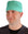 Front facing image of a man in scrubs wearing a Classic Surgical Scrub Cap in Scrub Green.