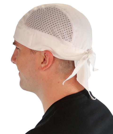 Breathable Cotton Skull Caps with Air Flow Side Panels – Ultimate Comfort - White Air Flow (Mesh Sides) - Classic Skull Caps - Sparkling EARTH