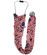 Stethoscope Cover - Small Tossed US Flag #2