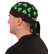 Classic Skull Cap - Shamrocks on Black