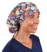 Banded Bouffant Surgical Scrub Cap - Wonderful Watercolor Blooms