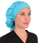 Banded Bouffant Surgical Scrub Cap - Peacock Blue