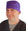 Front Facing View of a Man Wearing a Classic Cotton Surgical Scrub Cap - Purple Scrub Cap
