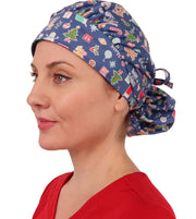 Banded Bouffant Surgical Scrub Cap - Holiday Cheer