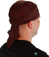 Deluxe No Tie Skull Cap - Solid Chocolate Brown - Extra Deep Deluxe Skull Cap - Sparkling EARTH