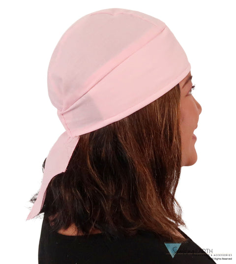 Deluxe No Tie Skull Cap - Solid Light Pink - Deluxe No Tie Skull Caps - Sparkling EARTH