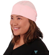 Deluxe No Tie Skull Cap - Solid Light Pink - Deluxe No Tie Skull Caps - Sparkling EARTH