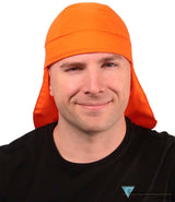 Desert Skull Cap Biker Style Headwraps Doo - Safety Orange Caps
