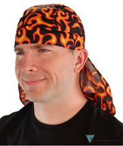 Desert Skull Cap: The Perfect Sun Protection for Outdoor Activities - Liquid Flames on Black - Desert Skull Caps - Sparkling EARTH