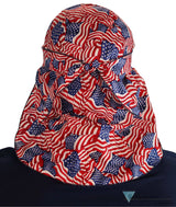 Desert Skull Cap: The Perfect Sun Protection for Outdoor Activities - Small US Flag Tossed - Desert Skull Caps - Sparkling EARTH