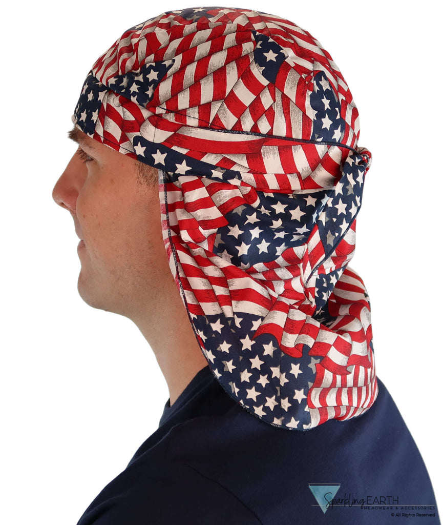 Desert Skull Cap: The Perfect Sun Protection for Outdoor Activities - Stars and Stripes - Desert Skull Caps - Sparkling EARTH