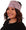 Front Facing view of a woman wearing a Chop Top Doo Wrap in Paisley Lavender with Rhinestones Pattern