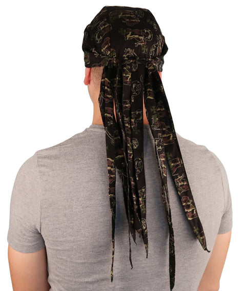 Nomad 10 Skull Cap - Woodland Camouflage Cycles on Black