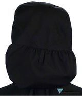 Embellished Big Hair Surgical Cap - Black With Three Monkeys Patch Scrub Caps