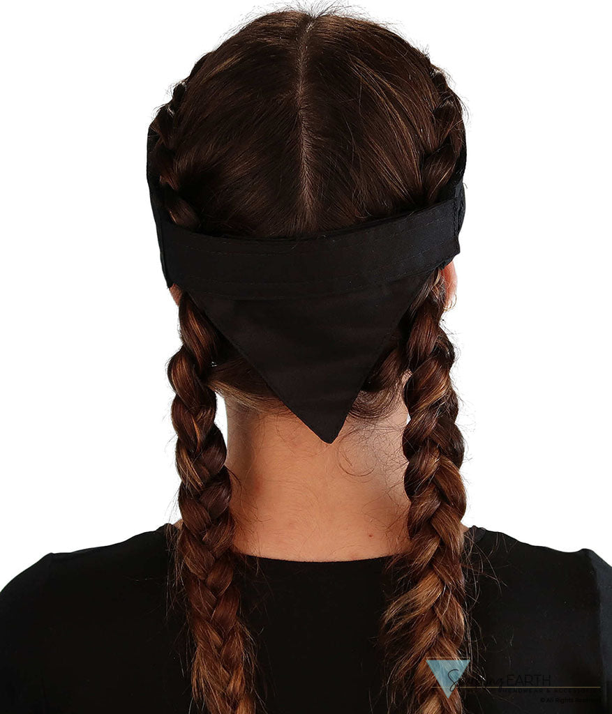 Embellished Reversible Stretch Headband – Stylish Comfortable & USA-Made - Black Headband with Pink Ribbon Butterfly