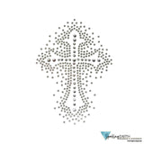 Embellished Skull Caps: Stylish and Unique Headwear - Black Skull Cap with Glitter Cross Rhinestud/Stone Design Classic