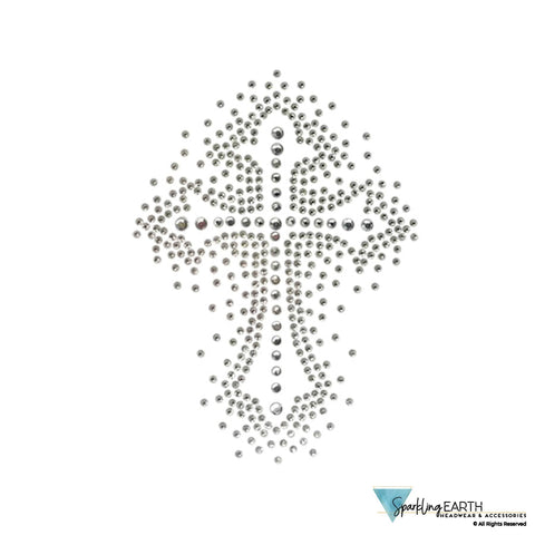 Embellished Skull Caps: Stylish and Unique Headwear - Black Skull Cap with Glitter Cross Rhinestud/Stone Design Classic