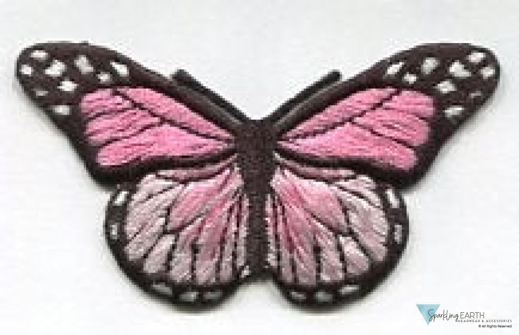 Embellished Surgical Scrub Cap - Black Cap with Pink Butterfly Patch Surgical Scrub Caps