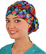 Euro Style Riley Comfort Scrub Cap - American Made - Butterfly Me Away Riley Comfort Scrub Caps