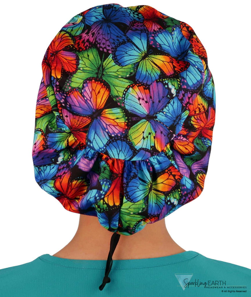 Euro Style Riley Comfort Scrub Cap - American Made - Butterfly Me Away Riley Comfort Scrub Caps