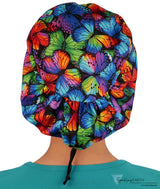 Euro Style Riley Comfort Scrub Cap - American Made - Butterfly Me Away Riley Comfort Scrub Caps