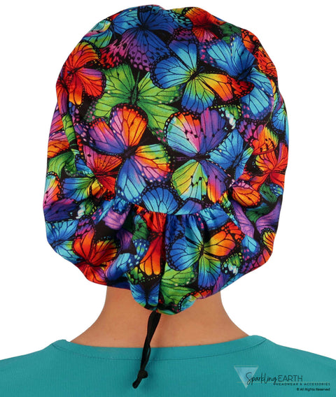 Euro Style Riley Comfort Scrub Cap - American Made - Butterfly Me Away Riley Comfort Scrub Caps
