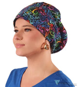 Euro Style Riley Comfort Cap - Ethereal Kaleidoscope Riley Comfort Scrub Caps