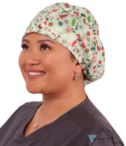 Riley Surgical Scrub Cap - Holiday Tradition - Riley Comfort Scrub Caps - Sparkling EARTH