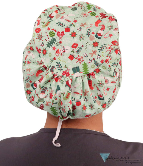 Riley Surgical Scrub Cap - Holiday Tradition - Riley Comfort Scrub Caps - Sparkling EARTH