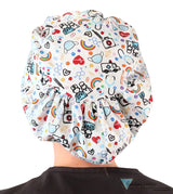 Euro Style Riley Comfort Scrub Cap - American Made - Hope & Healing on White Riley Comfort Scrub Caps