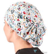 Euro Style Riley Comfort Scrub Cap - American Made - Hope & Healing on White Riley Comfort Scrub Caps